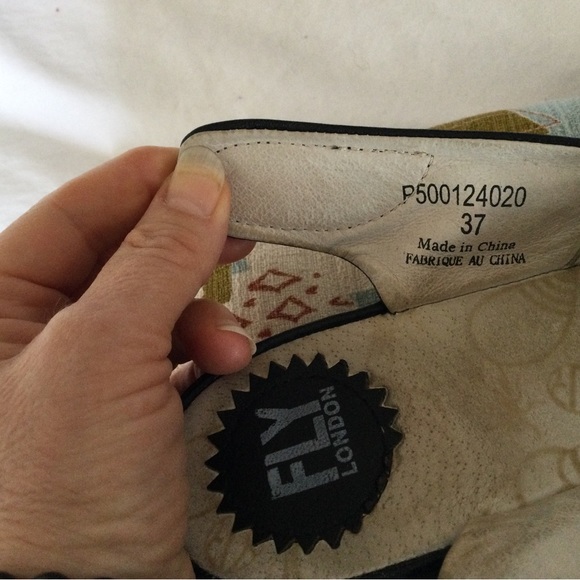 Fly London Black Yakin Wedge Heel Open Toe Sandals. Sz 37. Comfy, Cute, HP! - Picture 12 of 12